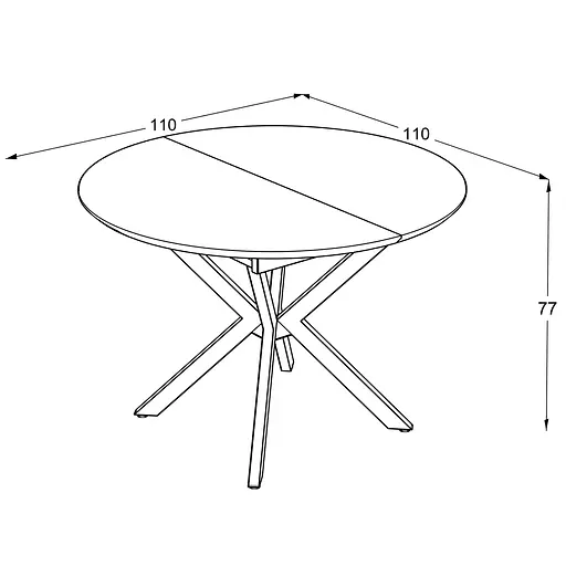 Стол Avanti DOBOK Marmo Mat 110-145x110 см - фото 7