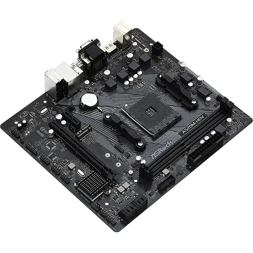 Материнская плата ASRock A520M-HDV (AM4/A520, 2xDDR4, PCIex16, D-Sub/DVI-D/HDMI, 4xSATAIII, M.2, GLan, 8ch, mATX) - фото 3