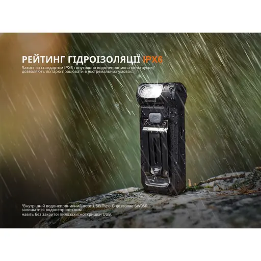 Фонарь ручной Fenix ​​SW05R-UV LED черный - фото 19