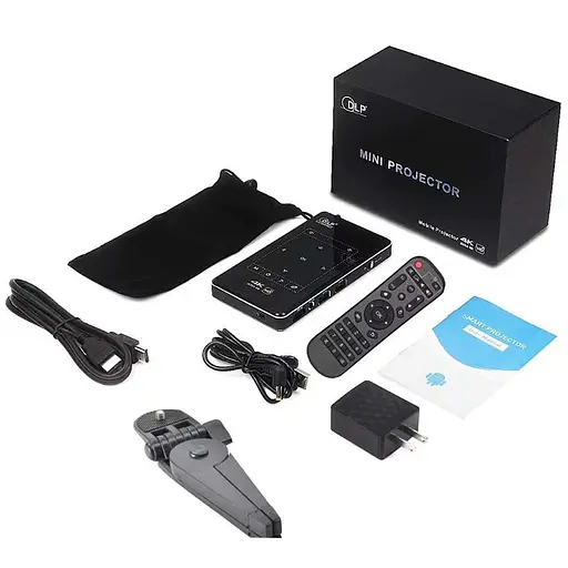 Проектор 4k Android K95-DLP з аккумулятором 4500 mAh Black - фото 5