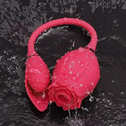 Вакуумный вибратор "Роза" Valery двойная стимуляция USB Розовый K0499-1 - фото 2