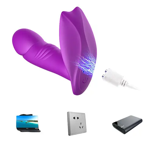 Вібратор у трусики Boss Series Silicone Panty 12.8 см фіолетовий - фото 8