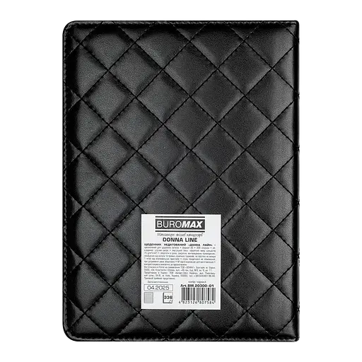 Щоденник недатований Buromax Donna Line A5 штучна шкіра/поролон 336 сторінок чорний (BM.20300-01) - фото 2