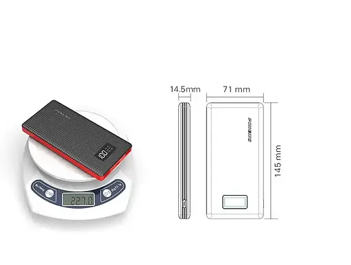 Портативный внешний аккумулятор Pineng PN-963 10000 mAh Power Bank Черный - фото 4