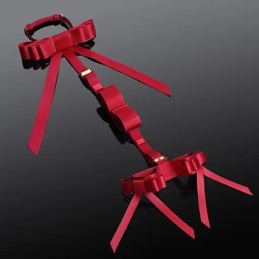 BDSM набір Upko Bowknot Hogtie Portable Bondage Gear червоний - фото 2