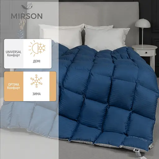 Ковдра пухова MirSon Valentino 031, king size, 240x220, блакитна (2200000018465) - фото 4