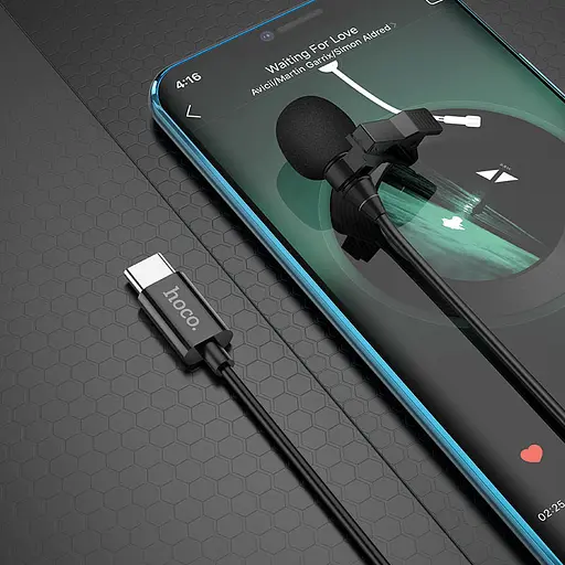 Микрофон петличный Hoco L14 Type-C 2 м Black - фото 8