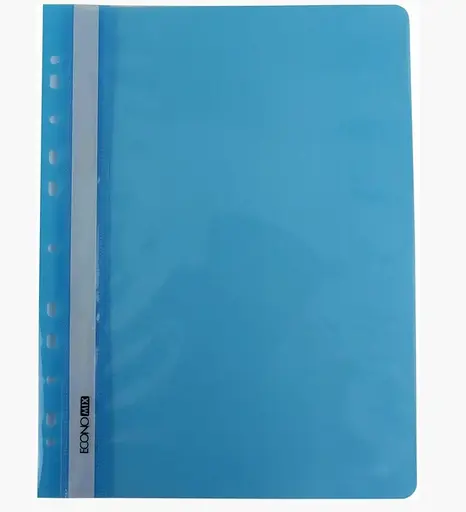 Папка-швидкозшивач E31510-11 Economix з прозорим верхом А4 з перфорацією глянець, блакитний (4044572315311) - фото 1