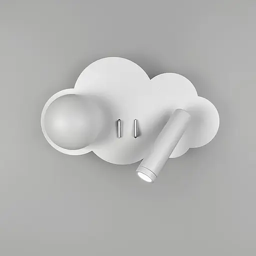 Праве бра Line F Хмаринка у білому корпусі 24х17 см Арт. WJ031/2 WT Right - фото 3