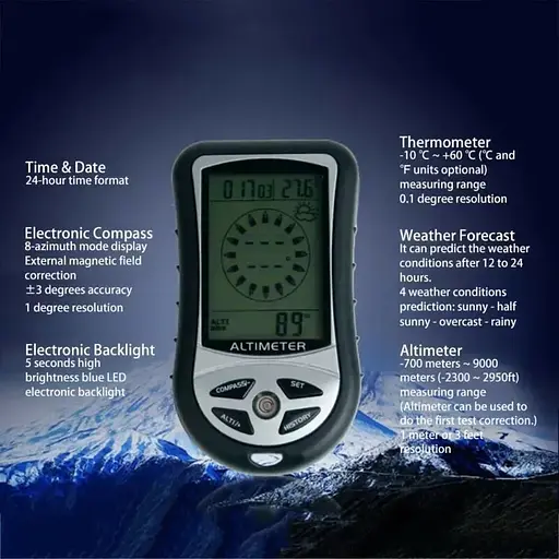 Багатофункціональний компас Digital MT-501 електронний 8 в 1 - фото 6