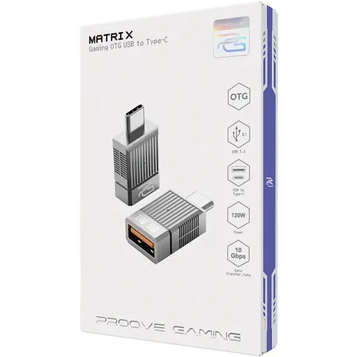 Перехідник Proove Gaming Matrix OTG USB-A to USB-C Silver (HBMA00101006) [130299] - фото 4