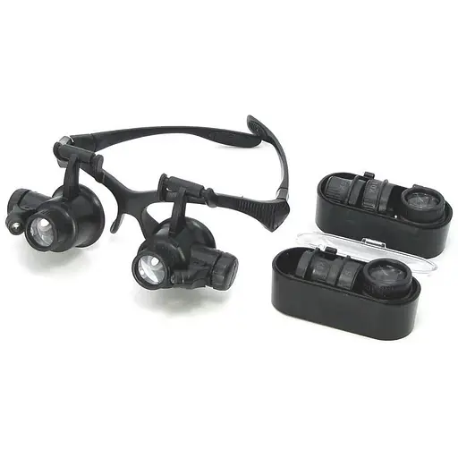 Биноочки NO.9892G с LED подсветкой (4 пары линз d=20mm, 10х/15х/20х/25х) - фото 1