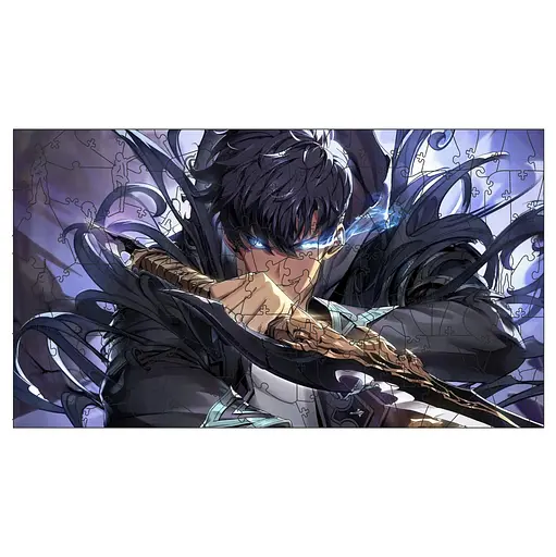 Фигурный пазл из дерева "Solo leveling" Art Craft PZ008-A3C-AC 180-250 деталей, размер А3 - фото 1