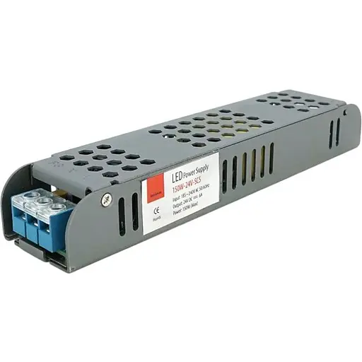 Импульсный блок питания Voltronic 24В 6.25А (150Вт) перфорированный SLIM - фото 1