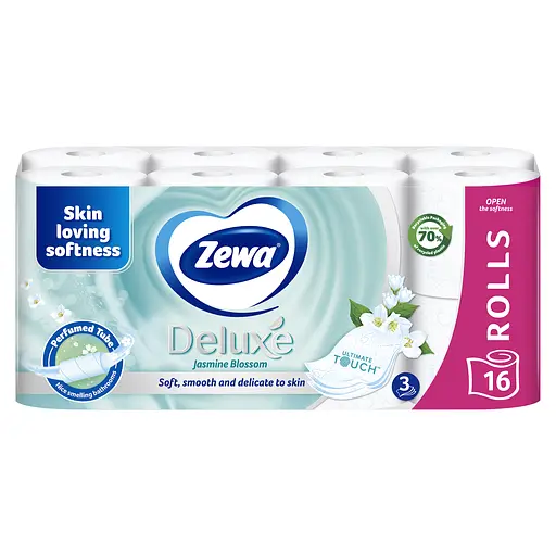 Туалетная бумага Zewa Deluxe Жасмин трехслойный 16 рулонов - фото 2