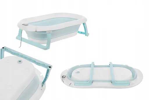 Дитяча ванночка Hanert KinderBad складна з подушкою термометром Blue - фото 5