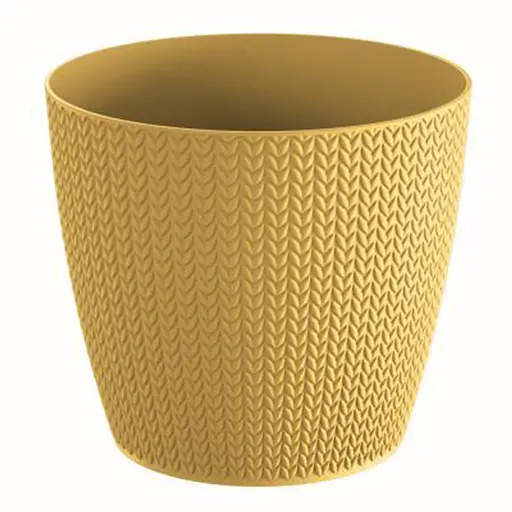Цветочный горшок Prosperplast Wheaty круглый горчичный 260 мм (26385-117)