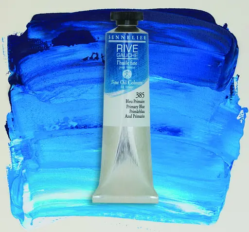 Масляная краска Rive gauche 40 мл, Основной синий (Primary Blue) - фото 2