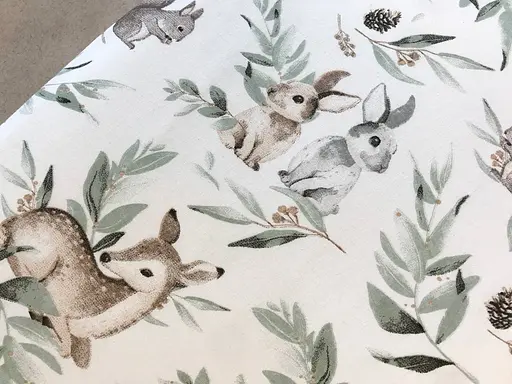 Непромокаемая простынь Moontime в коляску "Олени с зайчиками" - фото 2