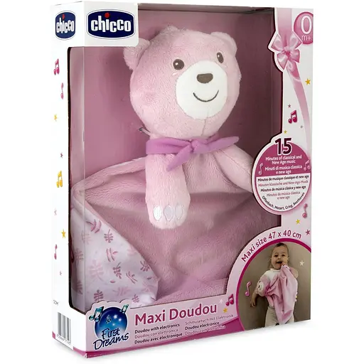 М'яка іграшка-комфортер музична Chicco Maxi Doudou рожева (12159.10) - фото 4