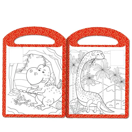 Детская раскраска "Динозавры и динозаврики" Апельсин РМ-68-02, 16 наклеек - фото 3