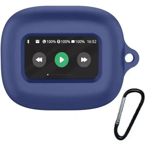 Чохол-накладка DK для JBL Live Flex 3 | Silicone Candy Friendly з карабіном (dark blue)