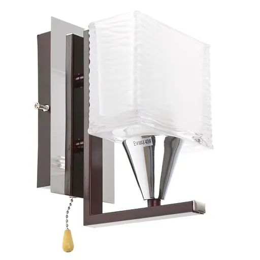 Бра Brille BR-595W/1 настінне накладне з вимикачем класичне E14 CH+W