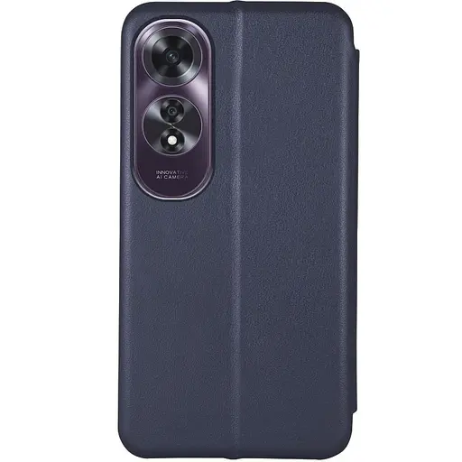 Кожаный чехол-книга Classy для Oppo A60 4G Темно-синий - фото 2