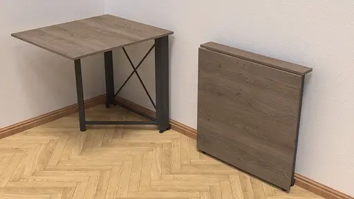 Стіл-книга трансформер Оріон 1 Ferrum-decor 750x810x730 Чорний метал ДСП Дуб Сонома Трюфель 16 мм (FRD-104601) - фото 3