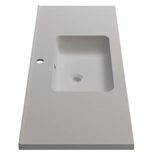 Раковина глянцевая врезная Amidicon Rodeo 120 1200x480 из литого камня RODEO_120_HL, Белый - фото 3