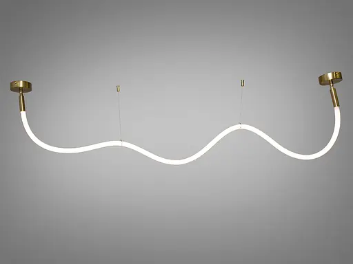 Люстри 2024 тренди, світлодіодна люстра шланг потужністю 22W, бронза - фото 2