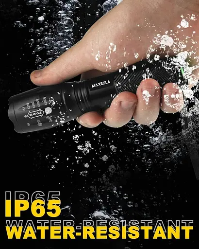 Світлодіодний ліхтарик Maxesla 2000 люмен Подарунки для чоловіків Папа Діти, зумовані факели Led Супер'яскравий ліхтарик - фото 3