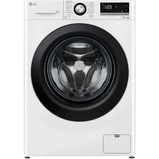 Стиральная машина LG фронтальная 85 кг 1200 A+++ 48 см дисплей пара инвертор белый