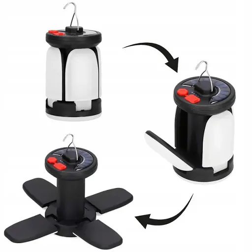 Туристичний ліхтар - лампа Springos 1500 lm акумуляторний з сонячною батареєю 150 V - фото 2