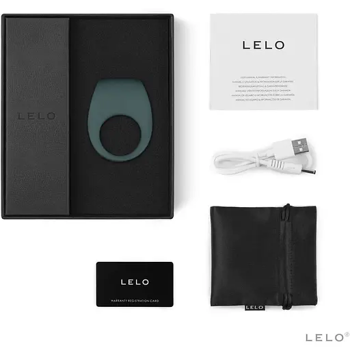 Ерекційне кільце з вібрацією Lelo Tor 2 Green - фото 5