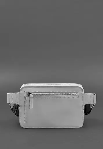 Шкіряна жіноча поясна сумка Dropbag Mini сіра - фото 4