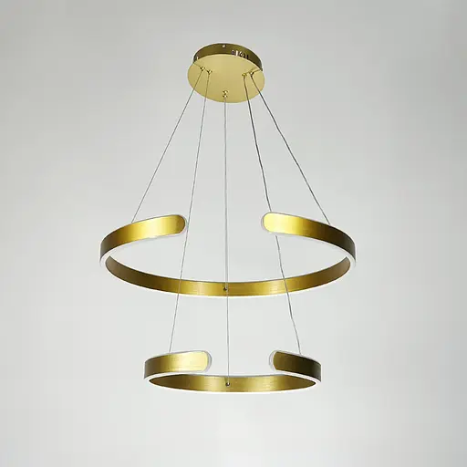 Подвесная люстра в золотом двухъярусном корпусе 40+60 см Line F | Ст. 311C-600+400 GD - фото 6