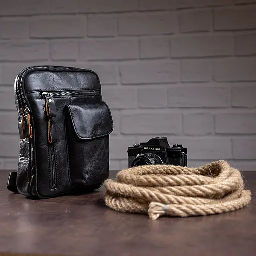 Чоловіча шкіряна сумка Vintage 17,5х25х4,5 см sum0012247 - фото 3