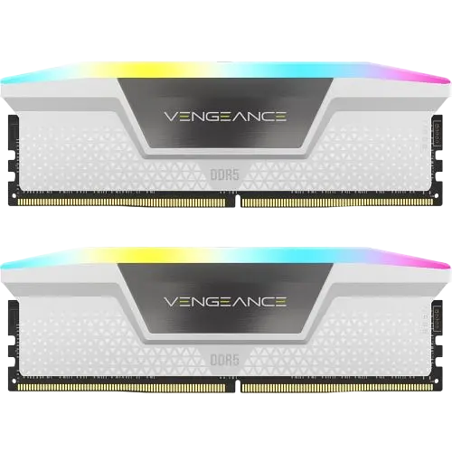 Оперативна пам'ять Corsair 32GB (2x16GB) DDR5 6000MHz Vengeance RGB White (CMH32GX5M2B6000C40W)