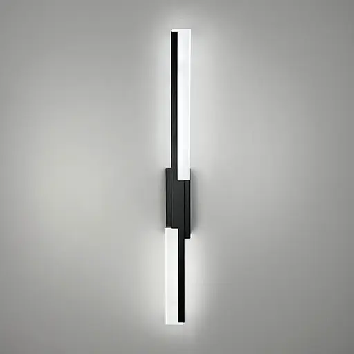 Ліве бра Line F у видовженому чорному корпусі 60 см WJ09/600 L BK  - фото 4