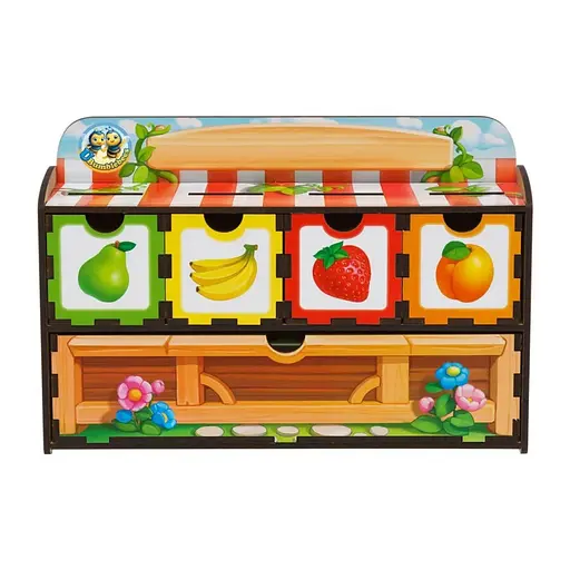 Дерев'яна настільна гра "Рахунок -2" Ubumblebees (ПСД070) PSD070 сортер-комодик - фото 3