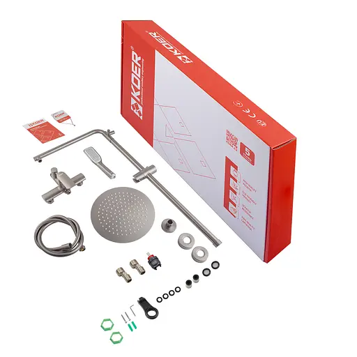 Душова система Koer KB-52028-07, 2 функції KR5312, Графіт - фото 3