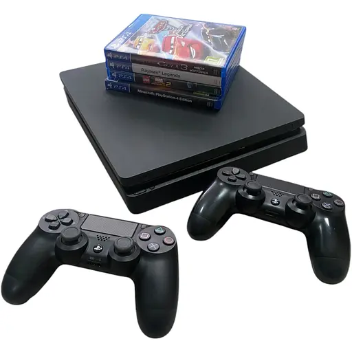 Стационарная игровая консоль PlayStation 4 Slim + 4 детские игры