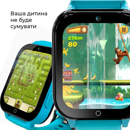 Детские GPS часы JETIX DF100 Pro Kids с виброзвонком, 4G видеозвонком и фонариком Голубой - фото 6