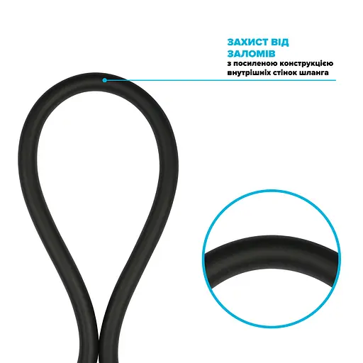 Шланг для душа 175 см Drop SH-H175-BP силиконовый - Двойной Анти-Твист, черный матовый - фото 4
