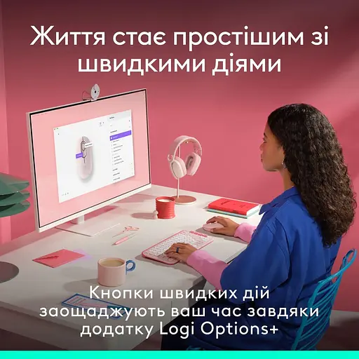 Миша Logitech POP Mouse with Emoji Rose (910-007413) - фото 4