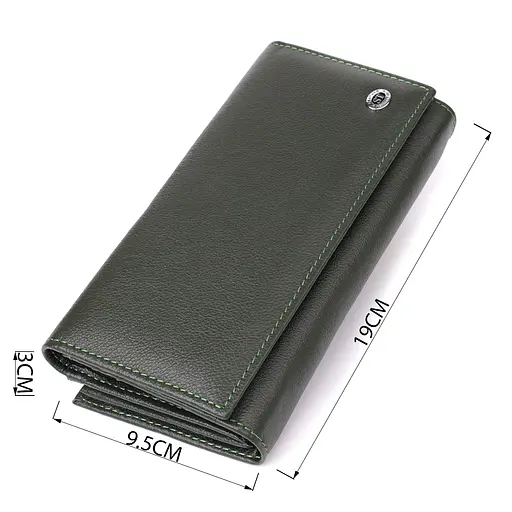 Кошелек женский на магнитах из натуральной кожи ST Leather 19х9.5х3 см acs0029686 - фото 3