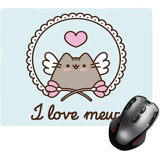 Ігрова поверхня Nextprint Пушин "I love Mew" - Pusheen 300 х 250 мм (18199) 