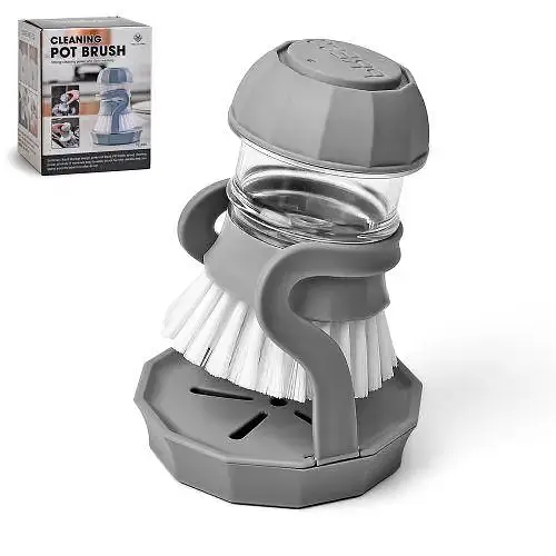 Щітка для миття посуду, Кухонна щітка-дозатор для мийного засобу - фото 2