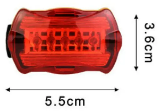 Вело фара із заднім ліхтарем мигалкою RB-B12 велосипедний водонепроникний ліхтар із кріпленням на батарейках - фото 8